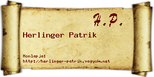 Herlinger Patrik névjegykártya